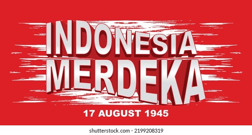 Indonesia Merdeka background banner with flag