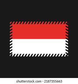 Indonesien oder Monaco Flag Vektor. Nationalflagge