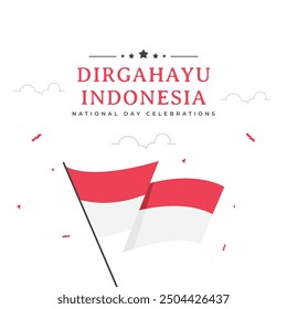 Indonesia National Day Celebration Vector Template Design Illustration