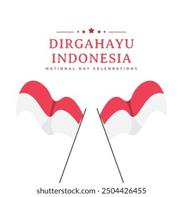 Indonesia National Day Celebration Vector Template Design Illustration