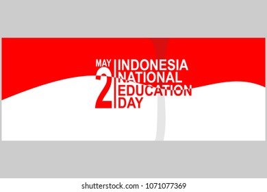 Indonesia National Educational Day Vector illustration