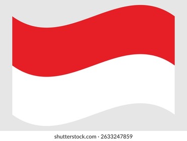 Indonésia National Flag Design. Ilustração vetorial