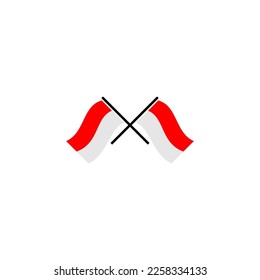 Indonesia national flags icon set, Indonesia independence day icon set vector sign symbol