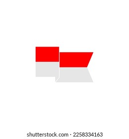 Indonesia national flags icon set, Indonesia independence day icon set vector sign symbol