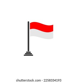 Indonesia national flags icon set, Indonesia independence day icon set vector sign symbol