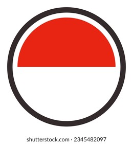 Indonesia Nationality Flag V88 Patch Modern Design Patch Commercial Use