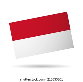 Indonesia  official flag isolated illustration 