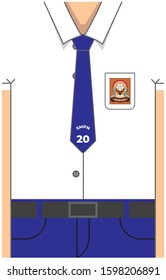 Indonesia Official School Uniform Flat