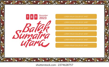 Indonesia Pattern Gorga Batak illustration design