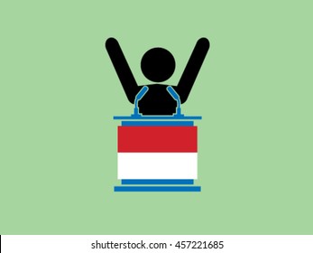 Indonesia Podium People Celebrate