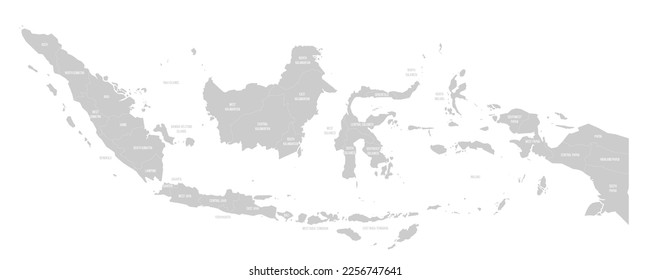 Indonesia political map of administrative divisions