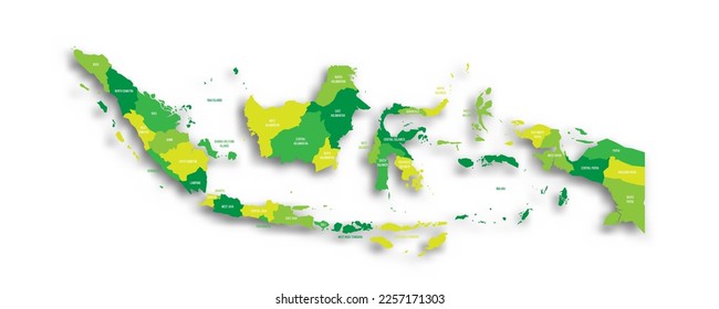 Indonesia political map of administrative divisions