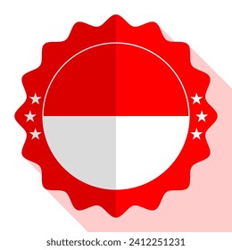 Indonesia quality emblem, label, sign, button. Vector illustration.