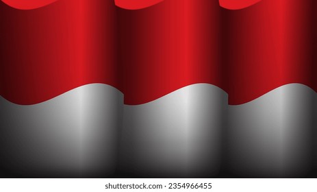 indonesia diseño de fondo de bandera ondulador realista ilustrador vectorial adecuado para el diseño de afiches, vacaciones y fiesta