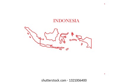 Indonesia red line map