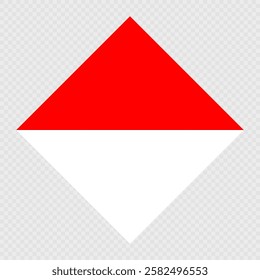 Indonesia rhombus flag. Vector illustration.