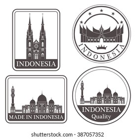 Indonesia. Rubber and stamp