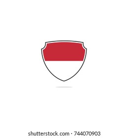 Indonesia Shield Flag