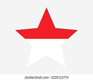 Indonesia Star Flag. Indonesian Star Shape Flag. Republic of Indonesia Country National Banner Icon Symbol Vector Flat Artwork Graphic Illustration svg