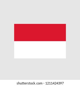 Indonesia state flag illustration. Vector