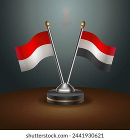 Indonesia and  table flags relation with gradient backgrund. Vector Illustration svg