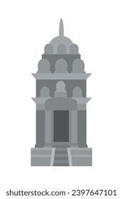 vector de diseño del templo de indonesia aislado