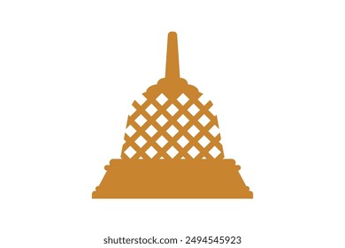 Indonesia Temple Vector Shape Color