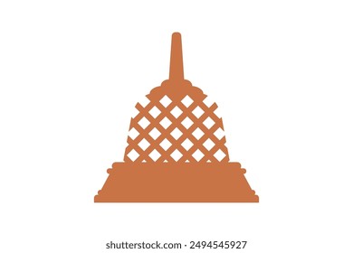 Indonesia Temple Vector Shape Color