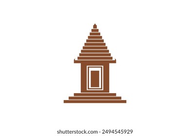 Indonesia Temple Vector Shape Color