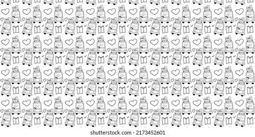 Indonesia traditional eid fitr doodles pattern. Islamic pattern isolated on white background