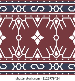 Indonesia Traditional Fabric Pattern, Tenun Sumba Vector Design Etnic Soga