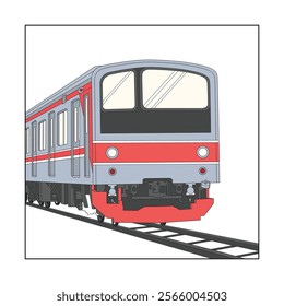 Indonesia Train vector illustration Cartoon