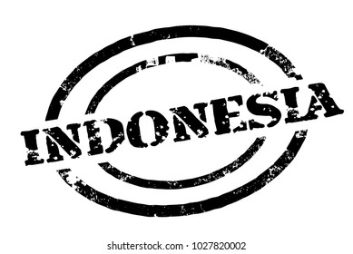 Indonesia typographic stamp. Typographic sign, badge or logo