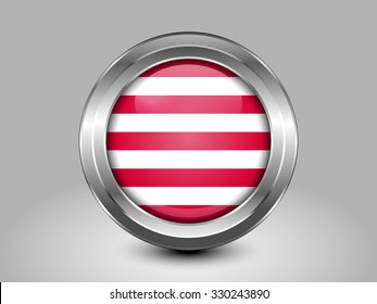 Indonesia Variant Flag Naval Ensign. Metal Round Icons. This is File from the Collection Asian Flags