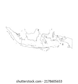 Esquema del mapa del país vector de Indonesia