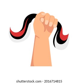 Indonesia. Ilustración vectorial de una bandera roja y blanca. 17 de agosto Día de la Independencia. Aislado en un fondo en blanco, editable y cambiable.