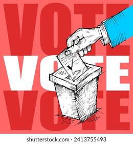 Indonesia vote election day, poster and banner