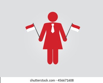 Indonesia Woman Politician Stock Vector (Royalty Free) 456671608 ...