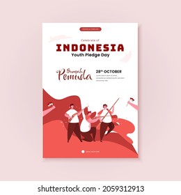 Indonesia Youth Pledge Day Or Hari Sumpah Pemuda Of 28 October On Poster Design