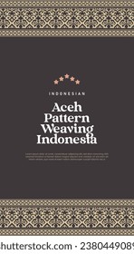 Indonesian Aceh Pattern Weaving Illustration svg