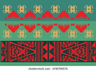 Indonesian, Bali motifs with very distinctive patterns. vector EPS 10