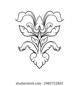 Indonesian Balinese vector style ornaments