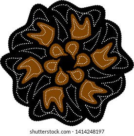 Indonesian batik background. Vector illustration