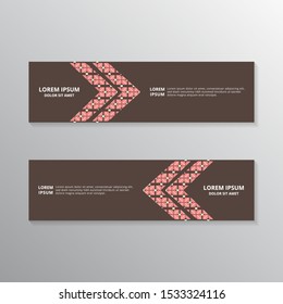 indonesian batik banner template vector template