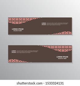 indonesian batik banner template vector template