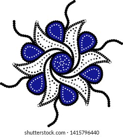 Indonesian batik beautiful flower motif. vector illustration