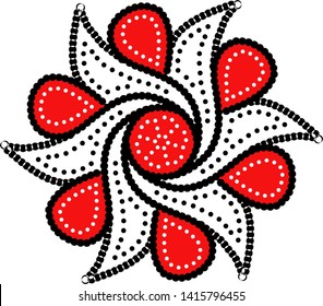 Indonesian batik beautiful flower motif. vector illustration