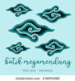 Indonesian Batik Blue Mega Mendung