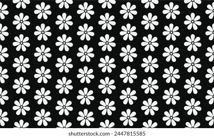 Diseño de batik indonesio con patrón geométrico de adornos florales. Ilustración vectorial de patrón sin costuras florales abstractas