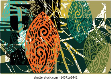 Indonesian batik designs with various styles